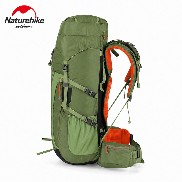 Рюкзак туристический Naturehike NH16Y020-Q 55 л нейлон Зеленый (6927595787908) - Фото 2 Рюкзак туристический Naturehike NH16Y020-Q 55 л нейлон Зеленый (6927595787908) - изображение 2