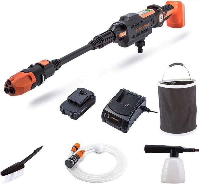 Yard Force AquaJet LW C02 — мобильная мойка 20 В с режимами Eco/High и насадкой 3-в-1 - Фото 1 Yard Force AquaJet LW C02 — мобильная мойка 20 В с режимами Eco/High и насадкой 3-в-1 - изображение 1