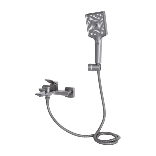 Смеситель для ванны Qtap Presto с душевым гарнитуром QTPRE259GRP45584 Graphite графит - изображение 2