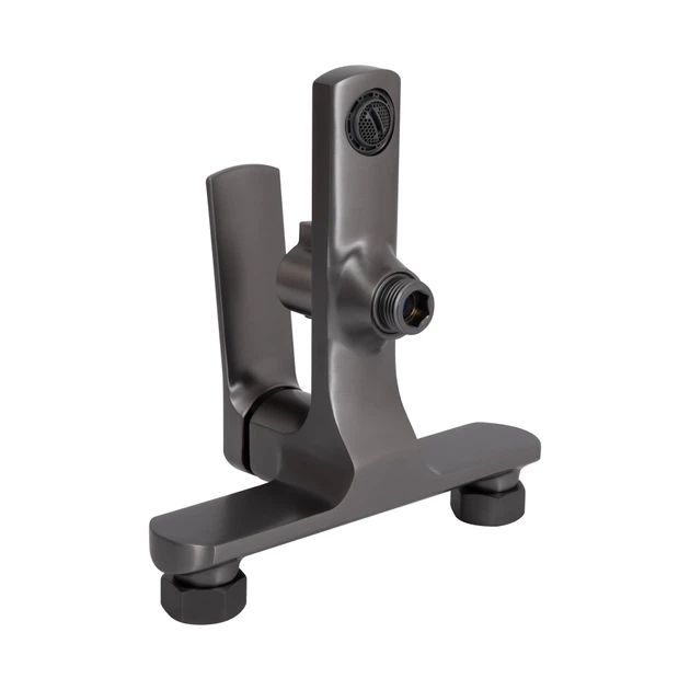 Смеситель для ванны Qtap Slavonice с душевым гарнитуром QTSLV259GMB48035 Gunmetal Black PVD графит - изображение 3