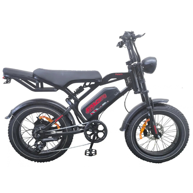 Велосипед с электроприводом 20" ST SPACE POLARIS (new) DD FR рама-21" 48 B 15 А*ч 1000 Вт черный 55км запас хода - изображение 2