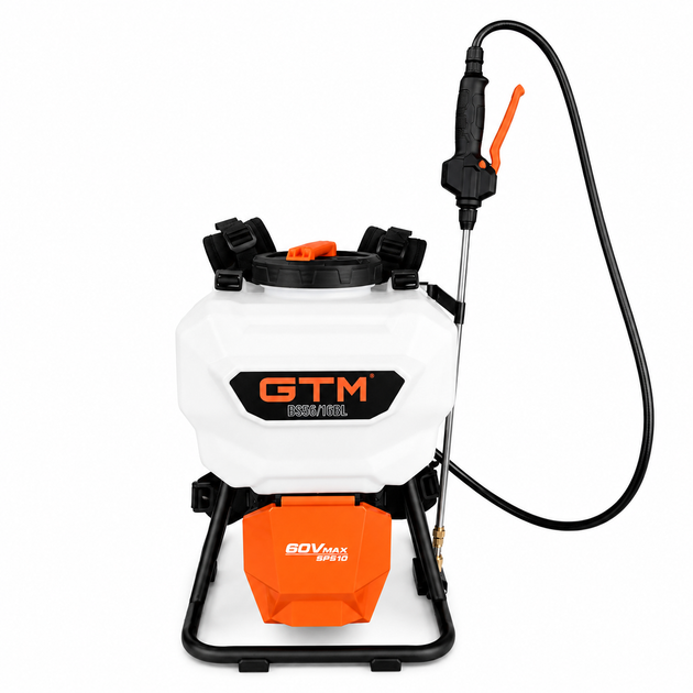 Акумуляторний обприскувач GTM BS56/16BL 56В 16л 6бар КАРКАС - Фото 2 Акумуляторний обприскувач GTM BS56/16BL 56В 16л 6бар КАРКАС - зображення 2