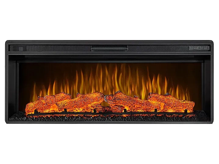 Електрокамін лінійний ArtiFlame 109 см 1600 Вт електрокамін 3d вбудований з ефектом живого полум'я 5 кольорів полум'я і підсвітки полін звук вогню камін електричний декоративний до 30 м2 пульт таймер - зображення 6