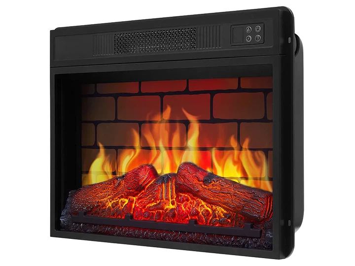 Камін електричний ArtiFlame 1800 Вт електрокамін вбудований з цегляною кладкою на стінках вогнища ефект полум'я звук горіння вогню для дому до 30 м2 термостат пульт - зображення 8