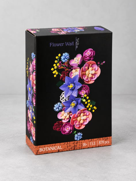 Конструктор Квіткова стіна 879 деталей Botanicals конструктор квіти Flower wall (11503) - зображення 9