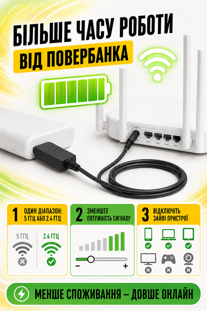 Кабель для роутера від павербанка юсб дс usb шнур для модему від павер банку універсальний 12 вольт маршрутизатор вай фай підвищуючий перехідник dc адаптер wifi конвертер живлення провід для інтернету ups 5.5 x 2.1 JoyPro CB-1051 - зображення 5