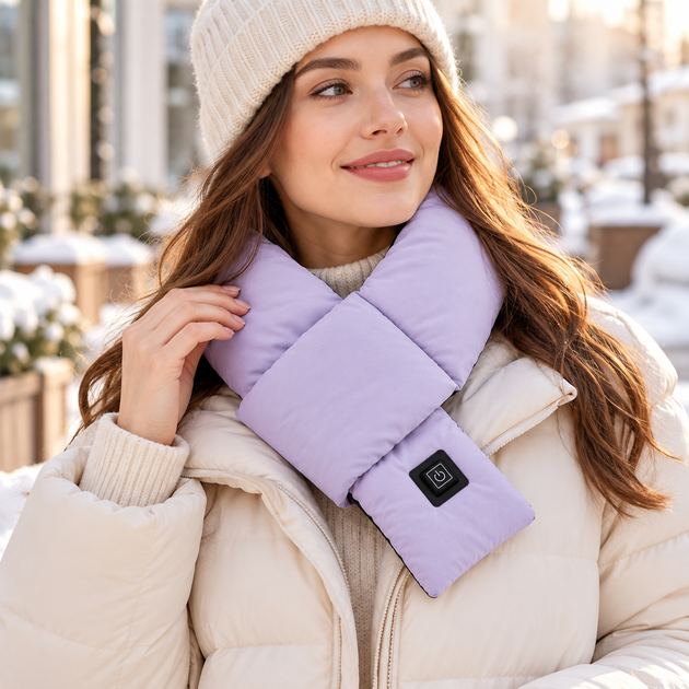 Шарф intelligent heating scarf с подогревом / Обогреватель для шеи зимний 3 режима нагрева / Электрический шарф с подогревом - изображение 2