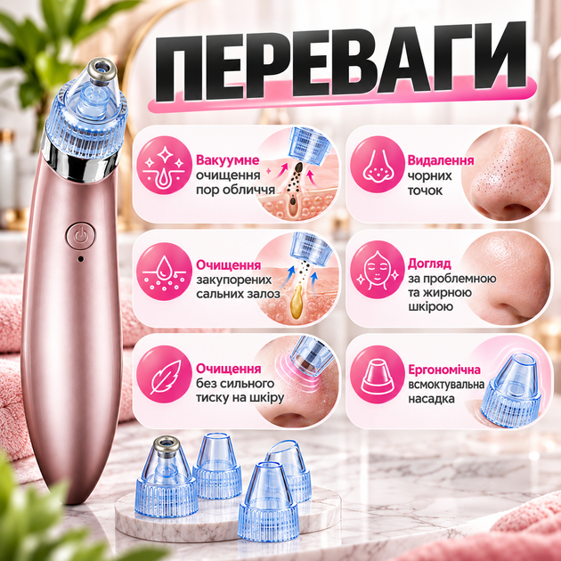 Вакуумный очиститель кожи Beauty Skin Care Specialist XN-8030 для очищения пор лица - изображение 3