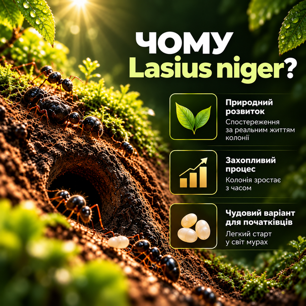 Мурахи Lasius Niger мурахи для мурашиної ферми колонія мурах з маткою живі мурахи для початківців - Фото 3 Мурахи Lasius Niger мурахи для мурашиної ферми колонія мурах з маткою живі мурахи для початківців - зображення 3