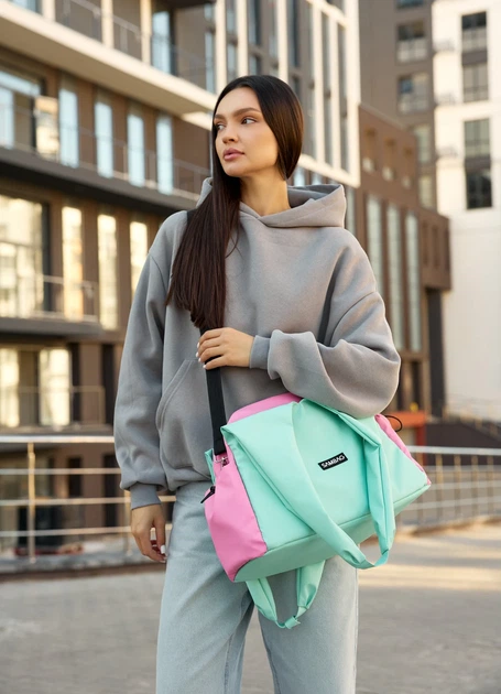 Жіноча спортивна сумка Sambag Flow з оксфорду 41x25,5x16,5 см м'ятна - Фото 8 Жіноча спортивна сумка Sambag Flow з оксфорду 41x25,5x16,5 см м'ятна - зображення 8