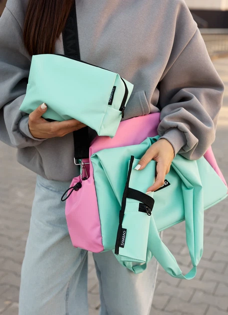 Жіноча спортивна сумка Sambag Flow з оксфорду 41x25,5x16,5 см м'ятна - Фото 11 Жіноча спортивна сумка Sambag Flow з оксфорду 41x25,5x16,5 см м'ятна - зображення 11