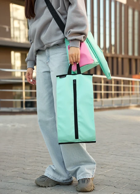 Жіноча спортивна сумка Sambag Flow з оксфорду 41x25,5x16,5 см м'ятна - Фото 12 Жіноча спортивна сумка Sambag Flow з оксфорду 41x25,5x16,5 см м'ятна - зображення 12