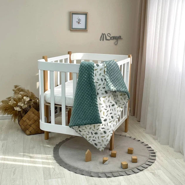 Плед-конверт с одеялом Minky Ель сатин Маленька Соня 80х100 см зеленый - Фото 1 Плед-конверт с одеялом Minky Ель сатин Маленька Соня 80х100 см зеленый - изображение 1