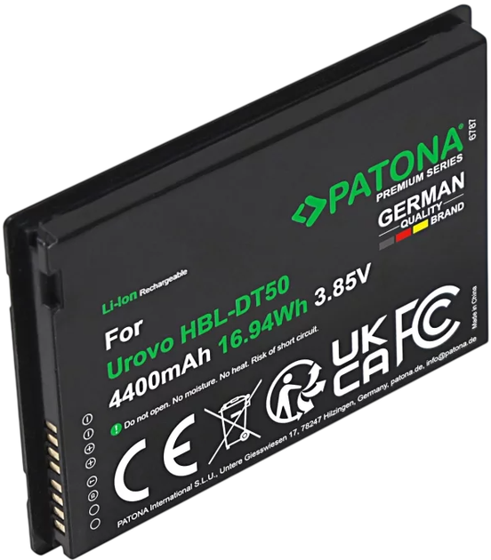 Bateria PATONA Premium do Urovo DT50 HBL-DT50 (4055655251624) - obraz 3