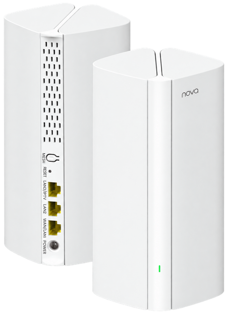 Mesh Wi-Fi система Tenda Nova MX12 AX3000 White 2 шт. (102413944) - Уцінка - Фото 2 Mesh Wi-Fi система Tenda Nova MX12 AX3000 White 2 шт. (102413944) - Уцінка - зображення 2