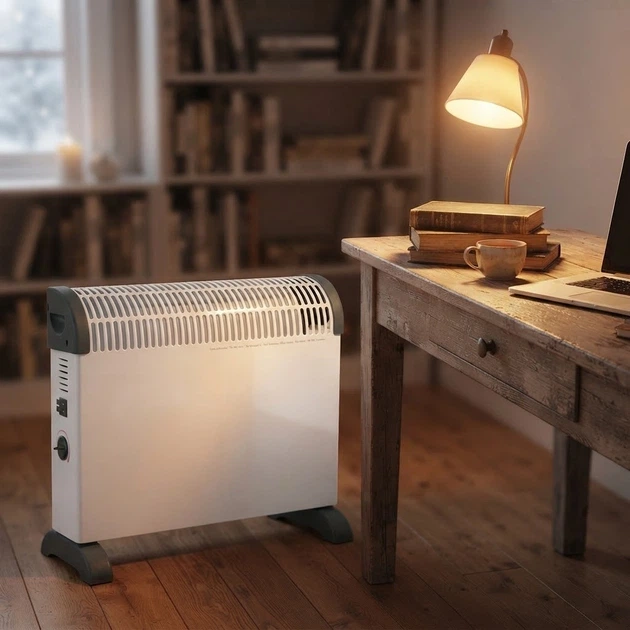 Электрический обогреватель Domotec 2000 Вт. Конвектор для помещения до 23 м². Бесшумный отопительный прибор 750–2000 Вт. - изображение 2