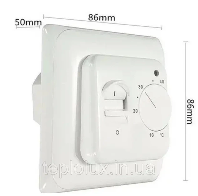 Комплект теплої підлоги HotFly HFM 800 Вт 4 м² з механічним терморегулятором Ecoset RTC 70.26 і датчиком 3 м (HFM 4) - зображення 7