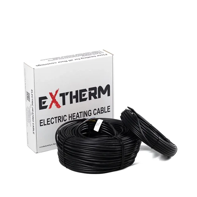 Комплект теплої підлоги Extherm ETC ECO 1600 Вт 8 м², двожильний нагрівальний кабель 80 м, з Wi-Fi терморегулятором TWE02 White (ETC 80) - зображення 3