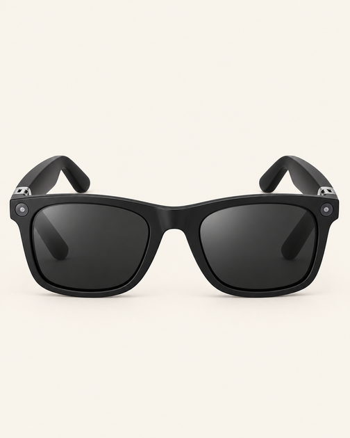 Розумні окуляри Smart Glasses AI з камерою, Bluetooth, мікрофоном і 2 парами лінз, чорні - зображення 4