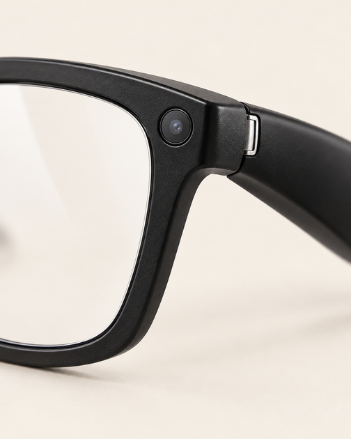 Розумні окуляри Smart Glasses AI з камерою, Bluetooth, мікрофоном і 2 парами лінз, чорні - зображення 6