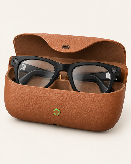 Розумні окуляри Smart Glasses AI з камерою, Bluetooth, мікрофоном і 2 парами лінз, чорні - зображення 7