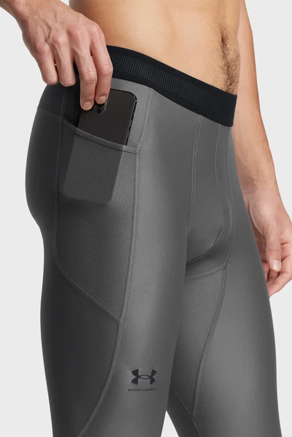 Чоловічі сірі тайтси UA HG IsoChill Leggings Under Armour M 1365226-025 - изображение 4