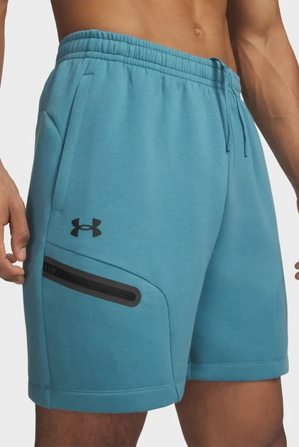 Чоловічі блакитні шорти UA Unstoppable Flc Shorts Under Armour S 1379809-466 - изображение 4