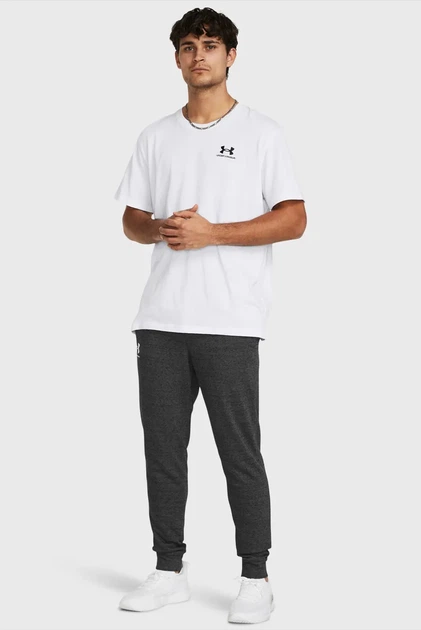 Чоловічі темно-сірі спортивні штани UA Rival Terry Jogger Under Armour 3XL 1380843-025 - Фото 2 Чоловічі темно-сірі спортивні штани UA Rival Terry Jogger Under Armour 3XL 1380843-025 - зображення 2