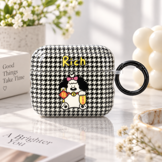 Чехол силиконовый противоударный для AirPods Pro 2 с защитой от ударов Print Case Dog SR-547 - изображение 3