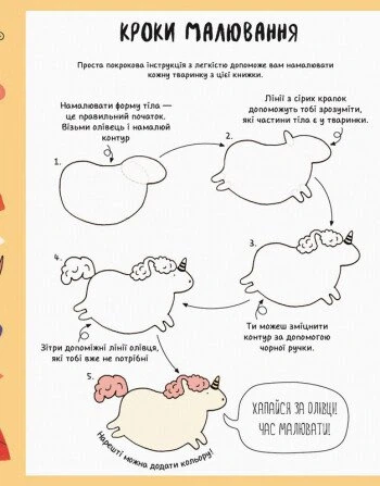 Книга Як намалювати єдинорога та інших мімімішних тваринок. Лулу Майо - Фото 3 Книга Як намалювати єдинорога та інших мімімішних тваринок. Лулу Майо - изображение 3