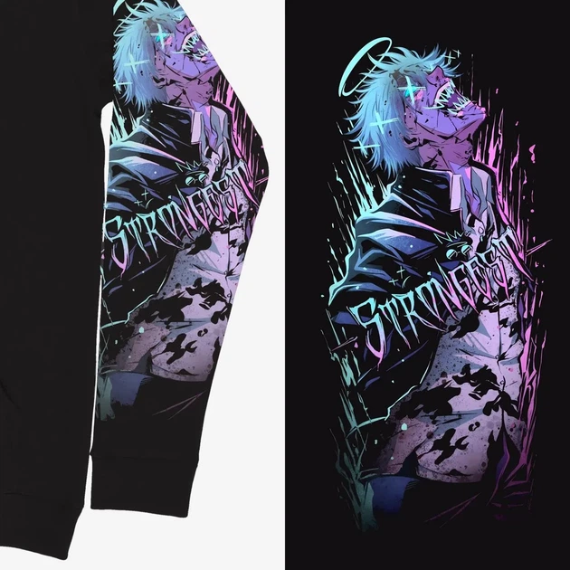 Худи Jujutsu Kaisen Сатору Годжо Черный 3XL (kr4-427-black-3XL) - изображение 4