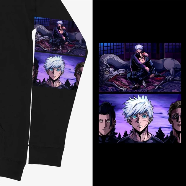Худи Jujutsu Kaisen Годжо и маги Черный 3XL (kr4-474-black-3XL) - изображение 4