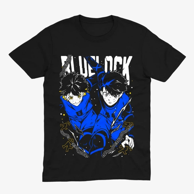 Футболка Blue Lock Исаги и Бачира Черный 3XL (kr4-312-black-3XL) - Фото 1 Футболка Blue Lock Исаги и Бачира Черный 3XL (kr4-312-black-3XL) - изображение 1
