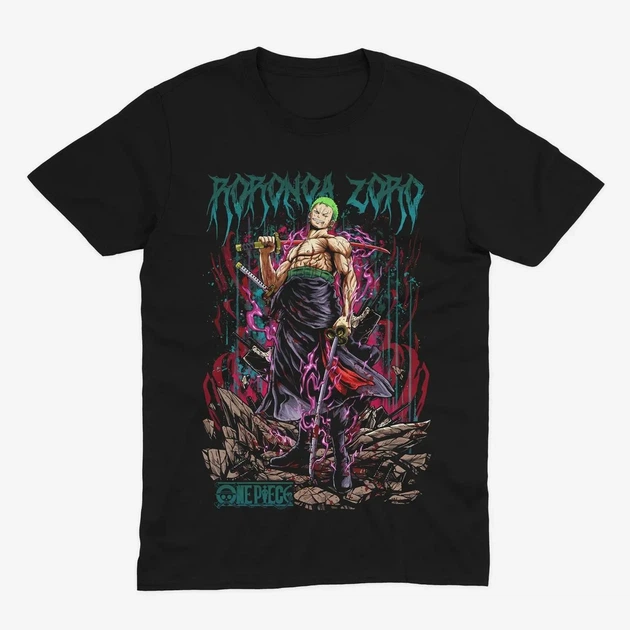 Футболка One Piece Ророноа Зоро Черный L (kr4-206-black-L) - Фото 1 Футболка One Piece Ророноа Зоро Черный L (kr4-206-black-L) - изображение 1