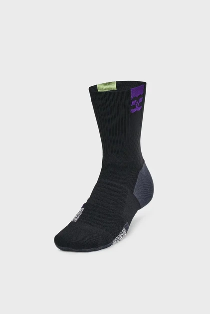 Чорні шкарпетки UA AD Playmaker 1pk Mid Under Armour XL 1376229-002 - изображение 2