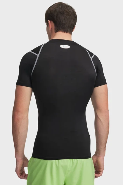 Чоловіча чорна футболка UA HG Elite Comp SS-BLK Under Armour S 6015382-009 - Фото 2 Чоловіча чорна футболка UA HG Elite Comp SS-BLK Under Armour S 6015382-009 - зображення 2