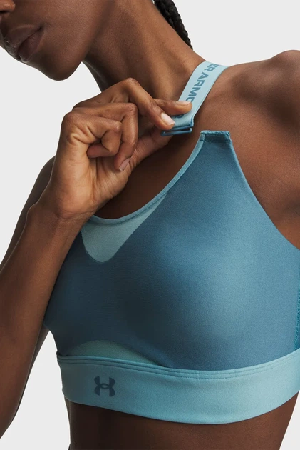 Жіночий блакитний топ UA Infinity High 2.0 Bra Under Armour M A-C 1384112-466 - изображение 5