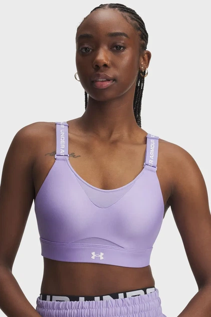 Жіночий бузковий топ UA Infinity High 2.0 Bra Under Armour XS D-DD 1384112-538 - изображение 2