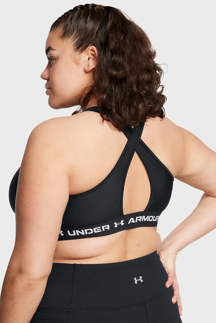Жіночий чорний топ UA Crossback Mid Bra Under Armour XXL 1361034-006 - Фото 4 Жіночий чорний топ UA Crossback Mid Bra Under Armour XXL 1361034-006 - зображення 4