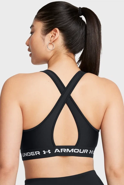 Жіночий чорний топ UA Crossback Mid Bra Under Armour XXL 1361034-006 - Фото 5 Жіночий чорний топ UA Crossback Mid Bra Under Armour XXL 1361034-006 - зображення 5