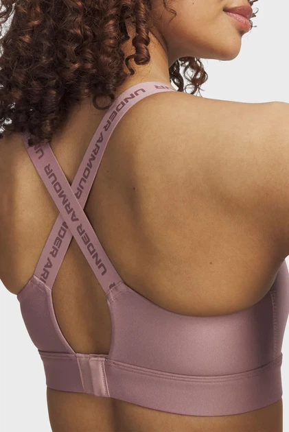 Жіночий пудровий топ UA Infinity High 2.0 Bra Under Armour L D-DD 1384112-673 - изображение 5