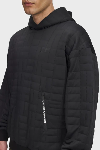 Чоловіче чорне худі UA Unstoppable Flc Txtr Top Under Armour M 6003867-001 - Фото 4 Чоловіче чорне худі UA Unstoppable Flc Txtr Top Under Armour M 6003867-001 - изображение 4