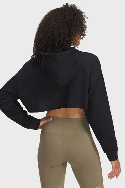 Жіноче чорне худі UA Icon Terry Crop Hoodie Under Armour LG 1389640-001 - Фото 2 Жіноче чорне худі UA Icon Terry Crop Hoodie Under Armour LG 1389640-001 - изображение 2