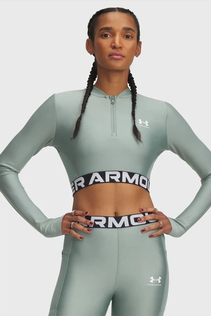Жіночий м'ятний лонгслів HeatGear Rib 1/4 Zip LS Under Armour M 1388692-348 - Фото 1 Жіночий м'ятний лонгслів HeatGear Rib 1/4 Zip LS Under Armour M 1388692-348 - изображение 1