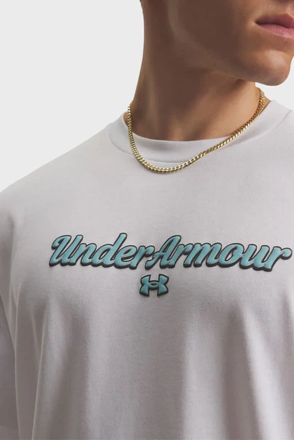 Чоловіча біла футболка UA M HWT WM SS Under Armour M 6009266-100 - Фото 2 Чоловіча біла футболка UA M HWT WM SS Under Armour M 6009266-100 - изображение 2