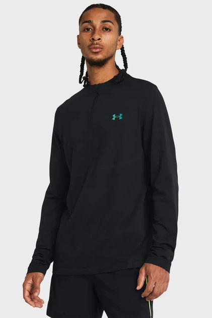 Чоловіча чорна спортивна кофта Vanish Elite Seamless 1/4 Zp Under Armour M 1382798-001 - Фото 1 Чоловіча чорна спортивна кофта Vanish Elite Seamless 1/4 Zp Under Armour M 1382798-001 - изображение 1