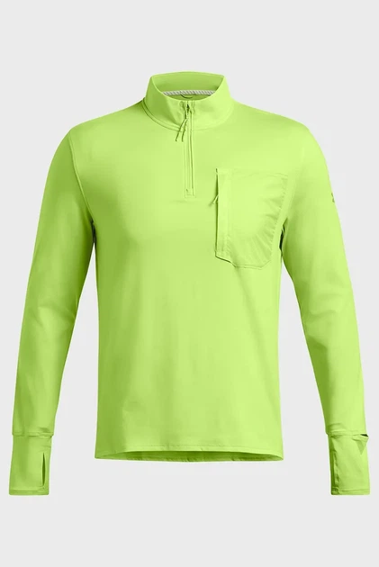 Чоловічий салатовий лонгслів UA TRAIL RUN QUARTER ZIP Under Armour XL 1383244-304 - зображення 5