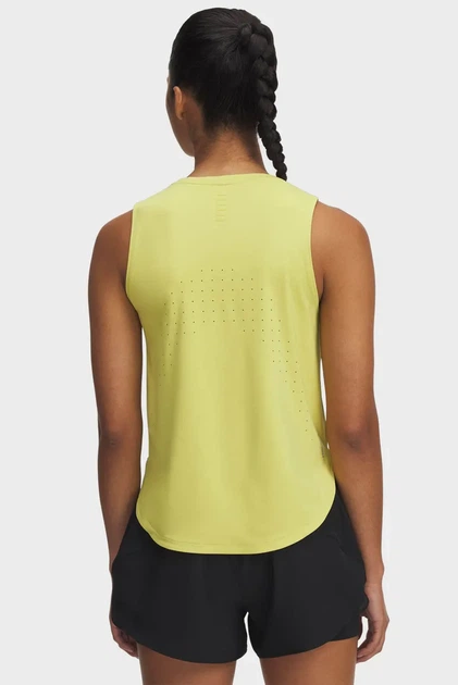 Женская желтая майка UA Launch Elite Tank Under Armour S 1389563-729 - изображение 2