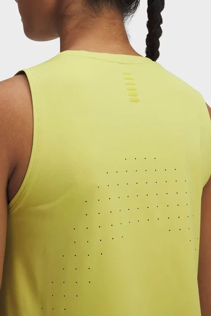 Женская желтая майка UA Launch Elite Tank Under Armour S 1389563-729 - изображение 3
