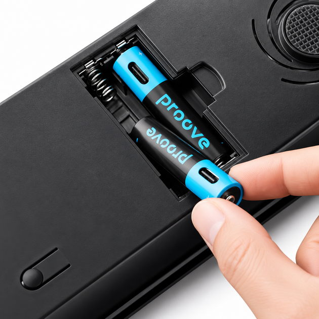 Акумуляторні батарейки Proove Compact Energy AAA 2 шт, Li-ion, 1.5 В, USB Type-C - Фото 2 Акумуляторні батарейки Proove Compact Energy AAA 2 шт, Li-ion, 1.5 В, USB Type-C - изображение 2